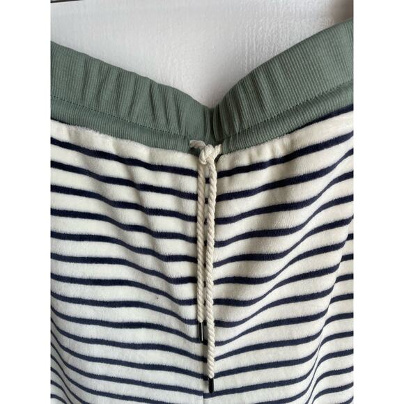 NWT Madewell MWL Velour Crewneck Sweatshirt & Joggers Set in Stripe Size XL - Picture 9 of 9